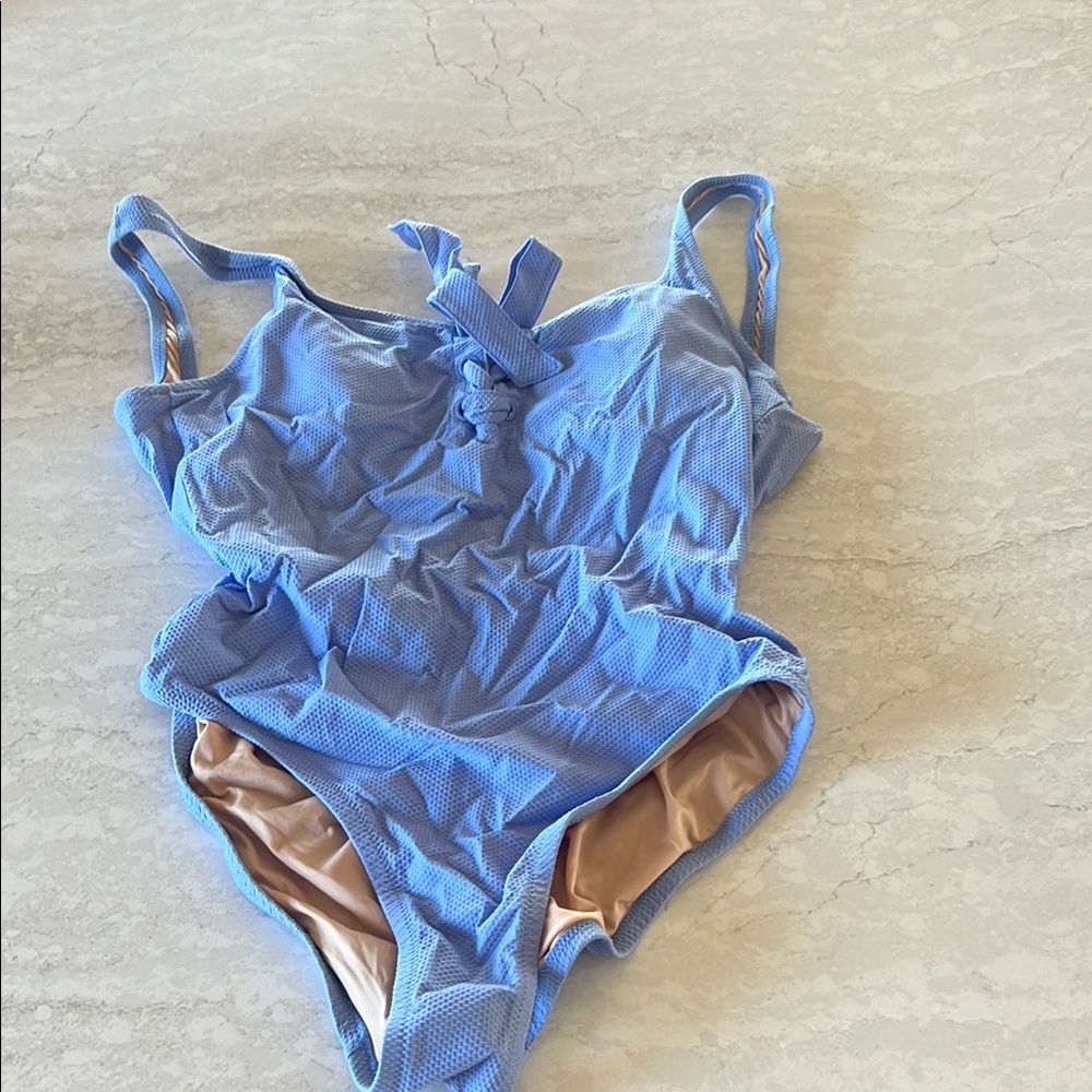 J. Crew Blue One Piece Swimwear with Elegant Design